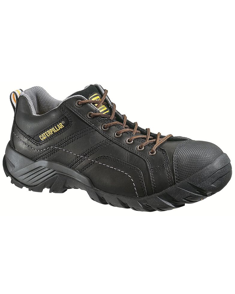 Caterpillar Argon Black Lace-Up Work Shoes - Composite Toe, Black, hi-res