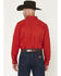 Image #4 - Cody James Men's Performance Twill Solid Long Sleeve Button-Down Stretch Western Shirt, Medium Red, hi-res