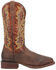 Image #2 - Dan Post Men's Bullhead Crackle Western Performance Boots - Broad Square Toe, Rust Copper, hi-res