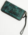 Image #3 - Shyanne Women's Tooled Leather Wristlet Wallet, Turquoise, hi-res