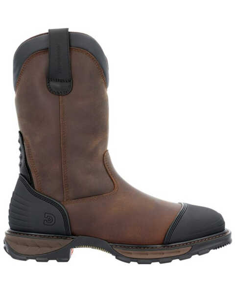 Image #2 - Durango Men's 11" Waterproof Western Work Boots - Steel Toe, Brown, hi-res