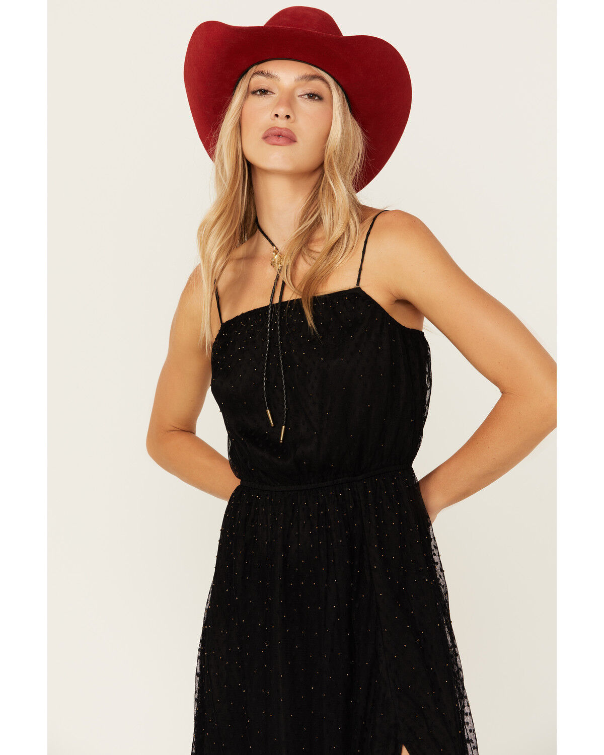 Image #3 - Shyanne Women's Chiffon Mesh Midi Dress, Black, hi-res