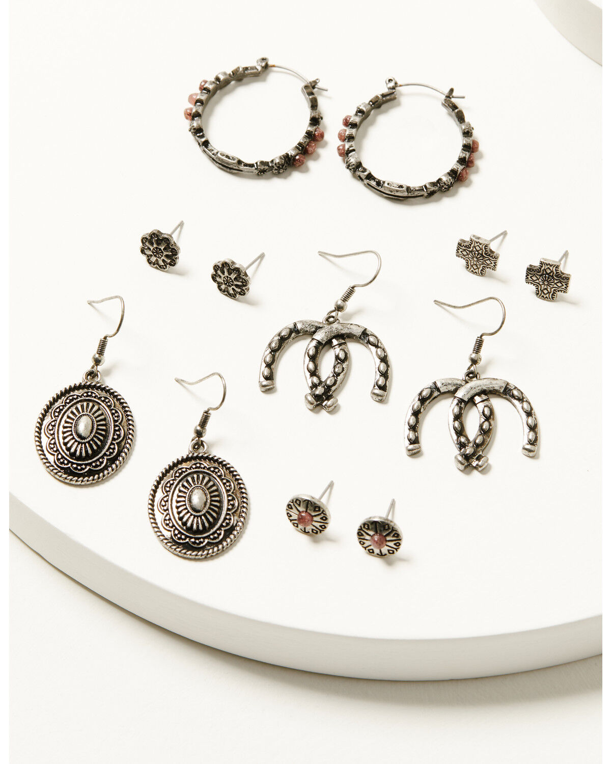 Image #1 - Shyanne Women's Strawberry Skies Earring Set - 6 Piece, Silver, hi-res