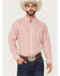 Image #1 - Ariat Men's Saylor Geo Print Long Sleeve Button-Down Western Shirt, Orange, hi-res