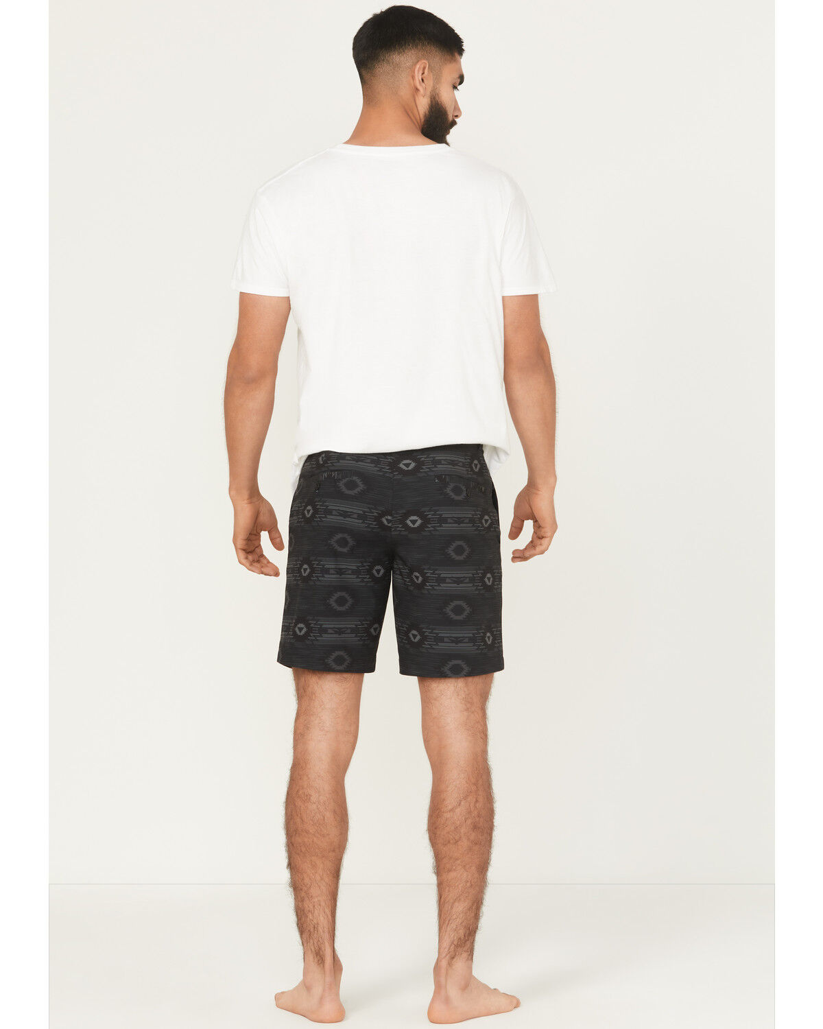Image #3 - Rock & Roll Denim Men's Southwestern Print Stretch Chino Shorts, Black, hi-res
