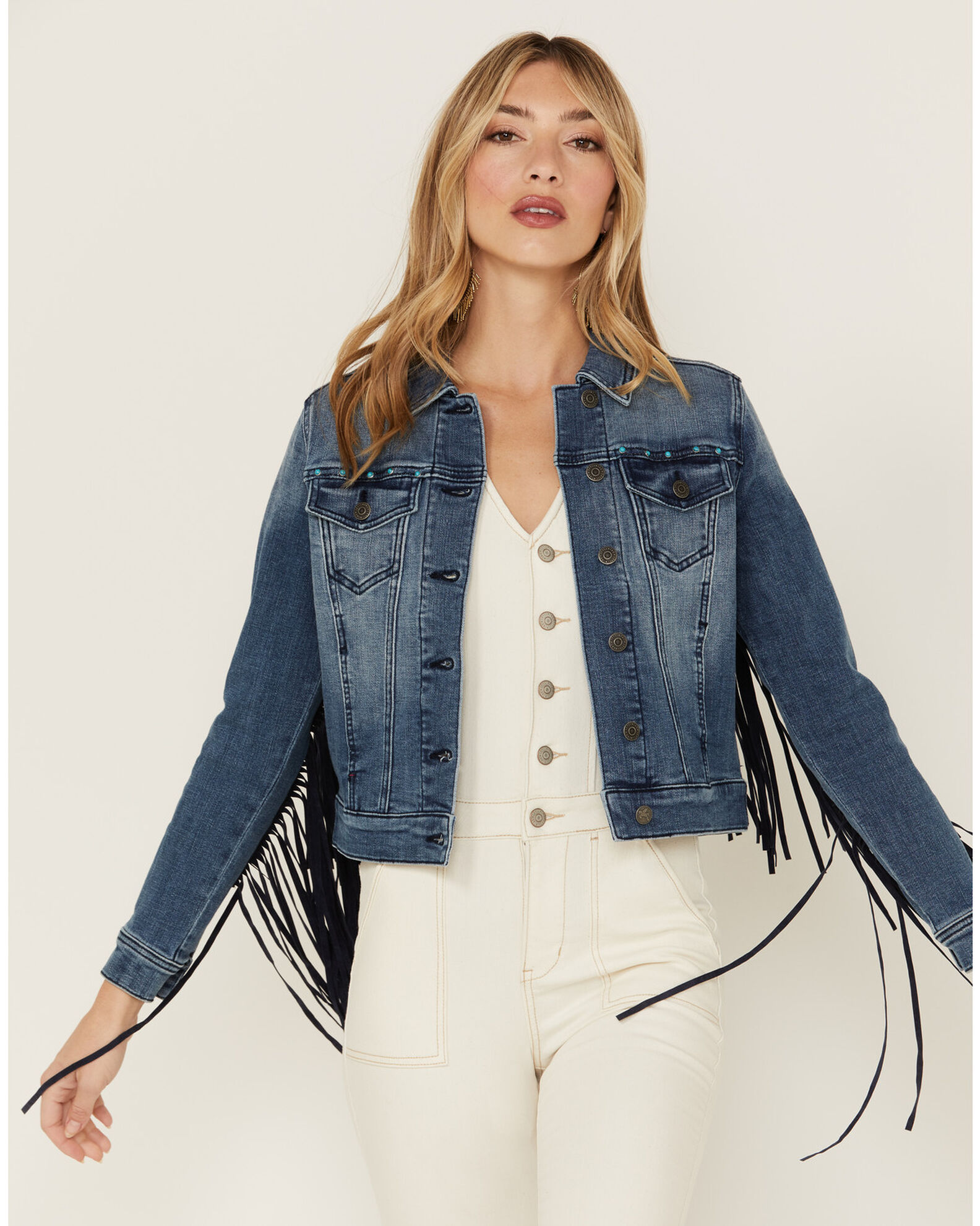 Fringe shop trucker jacket