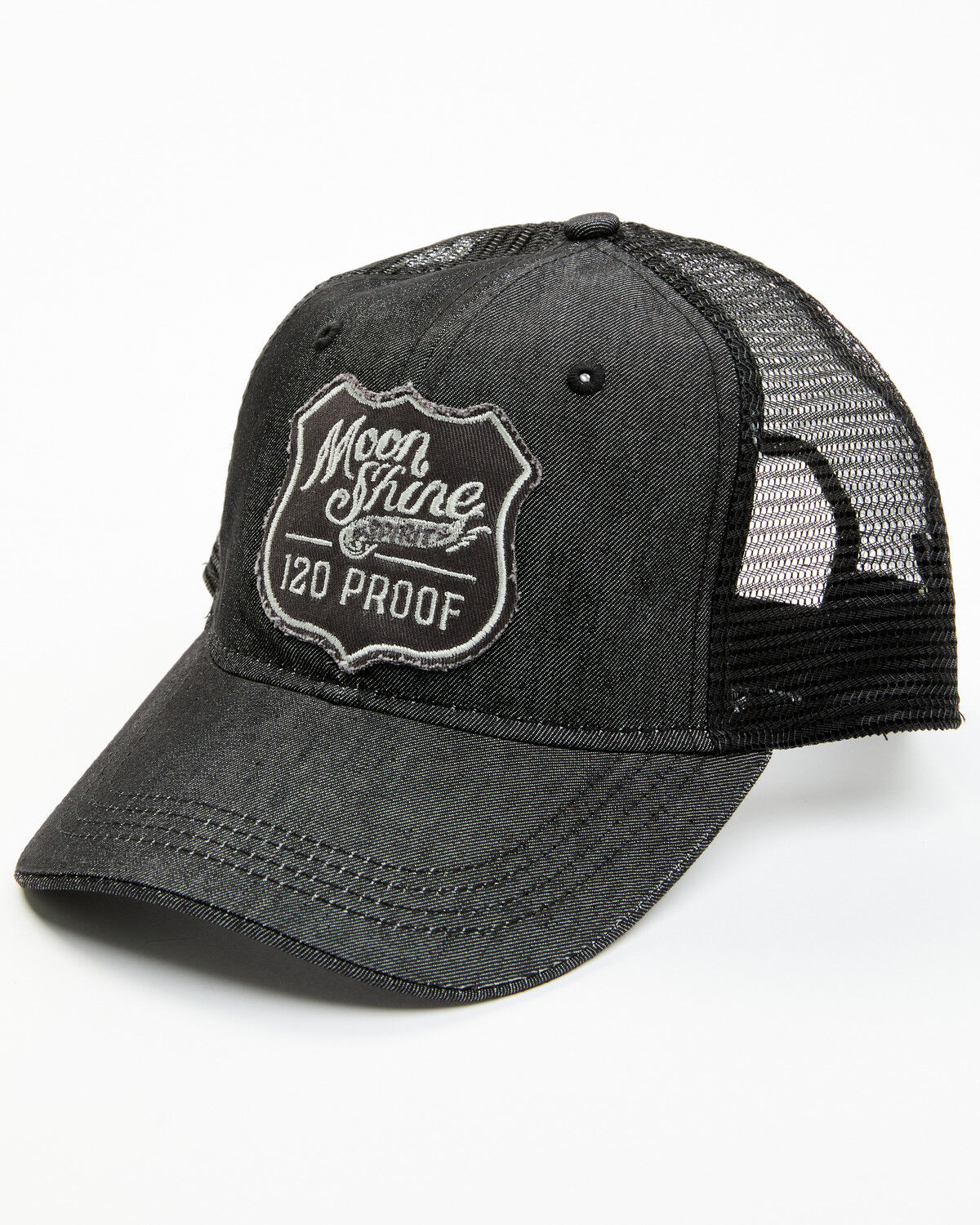 Image #1 - Moonshine Spirit Men's Shield Patch Ball Cap, Black, hi-res