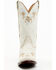 Image #4 - Shyanne Women's Byrdie Crack Embroidered Western Boots - Round Toe, Ivory, hi-res