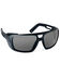 Image #1 - Hobie Men's El Matador Black & Gray Satin Frame Polarized Sunglasses , Black, hi-res