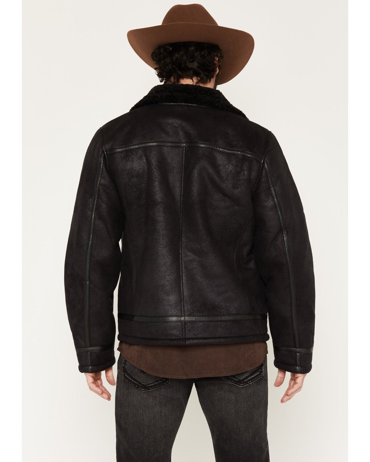 Image #4 - Moonshine Spirit&reg; Men's Faux Shearling Sherpa Lined Jacket, Black, hi-res