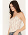 Image #2 - Rock & Roll Denim Women's Exposed Seam Southwestern Print Tank, Cream/brown, hi-res