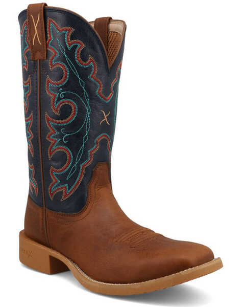 Twisted X Women's 11" Tech X™ Western Performance Boots - Broad Square Toe, Brown, hi-res