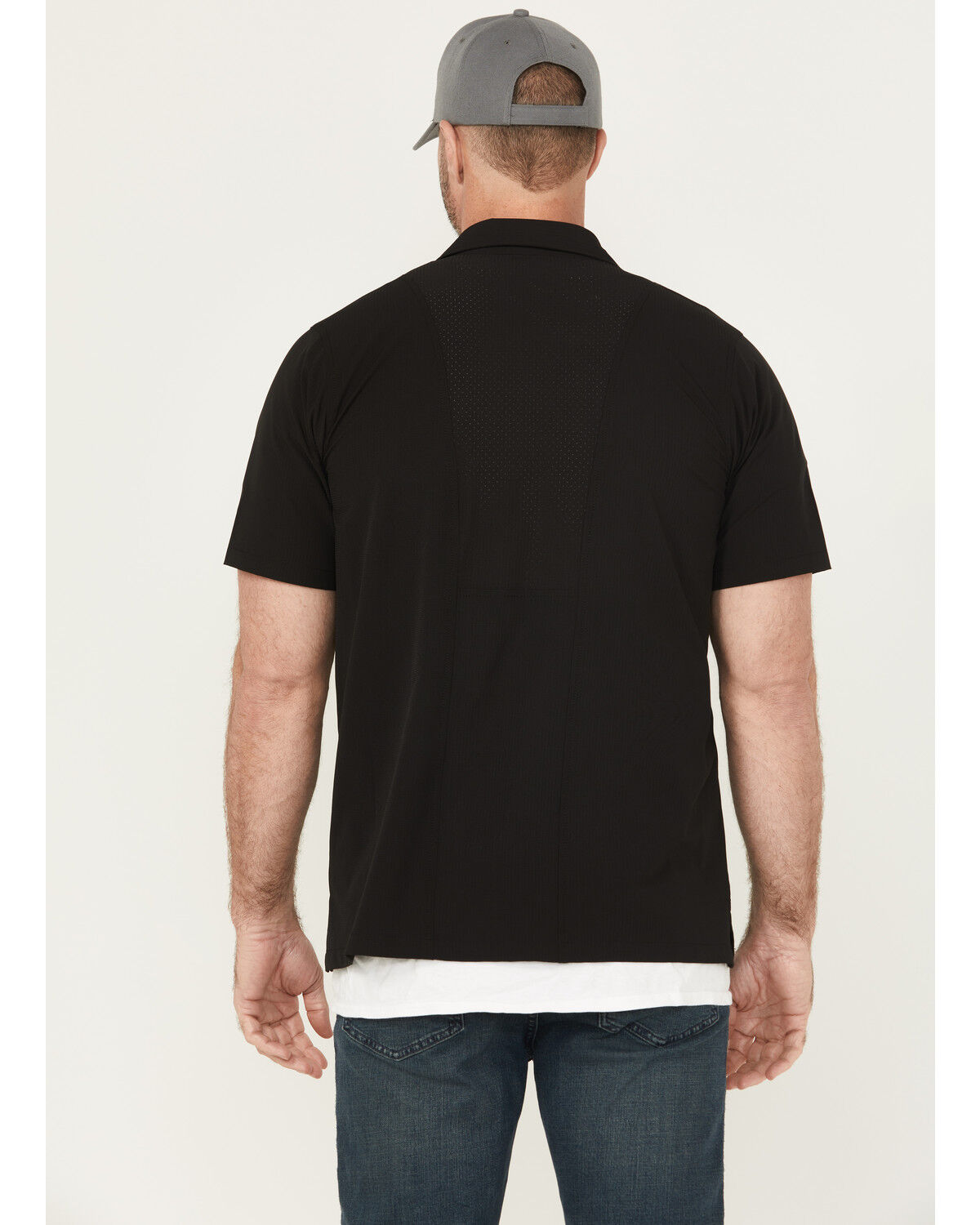 Image #4 - Dickies Men's Solid Pro Short Sleeve Button-Down Performance Work Shirt, Black, hi-res