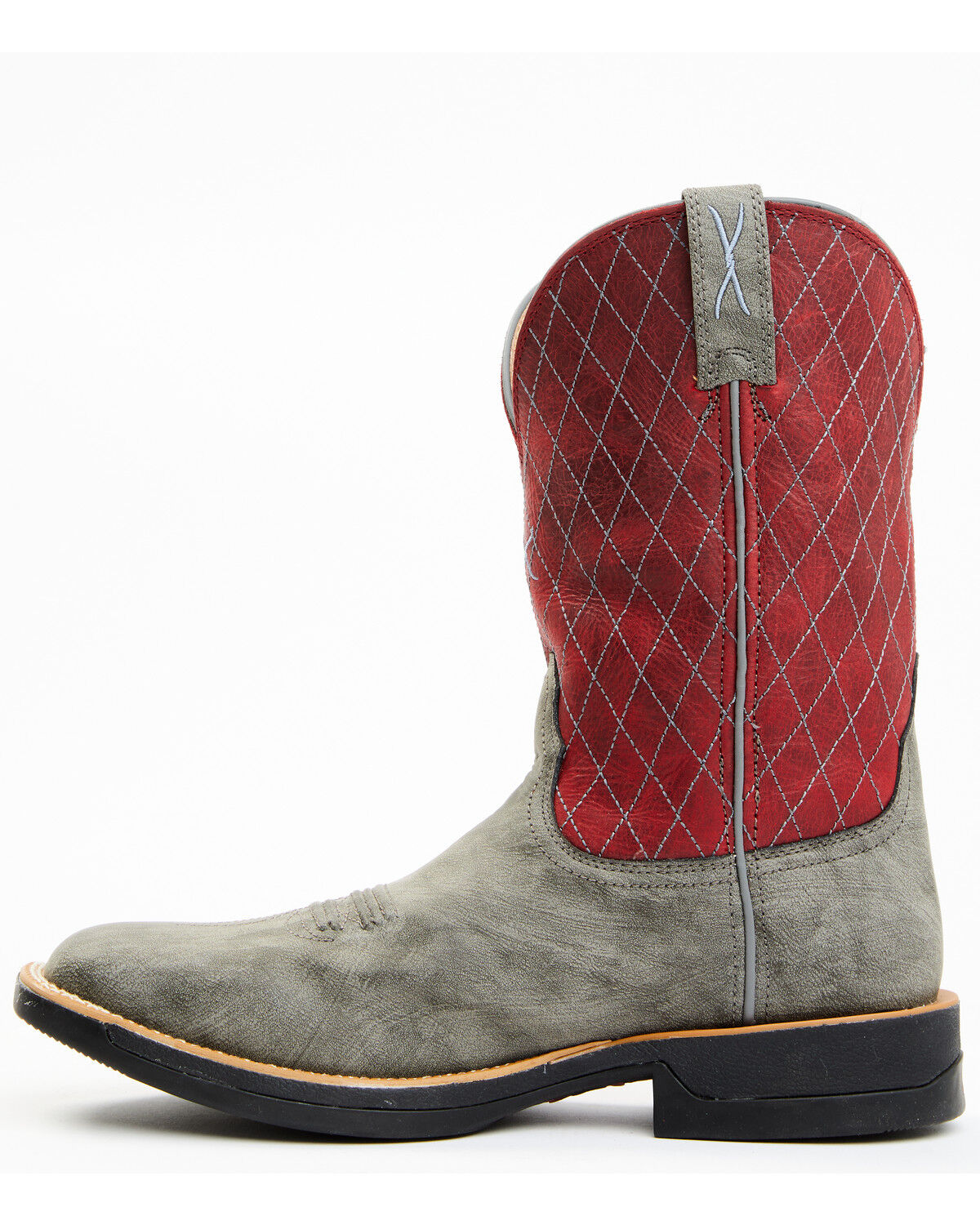 Image #3 - Twisted X Men's Tech X Performance Western Boot - Broad Square Toe, Red, hi-res