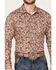 Image #3 - Rock & Roll Denim Men's Paisley Print Stretch Long Sleeve Snap Western Shirt, Red, hi-res