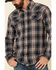Moonshine Spirit Men's Ritual Large Dobby Plaid Long Sleeve Western Flannel Shirt , Black, hi-res