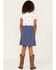 Image #4 - Self Esteem Girls' Star Print Cardigan & Stripe Dress Set - 2-Piece, Navy, hi-res