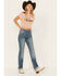 Image #1 - Ariat Women's Lucy Ultra High Straight Jeans, Blue, hi-res
