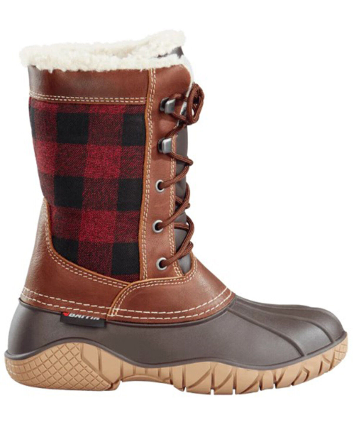Image #2 - Baffin Women's Jasper Lace-Up Work Boots, Black/red, hi-res