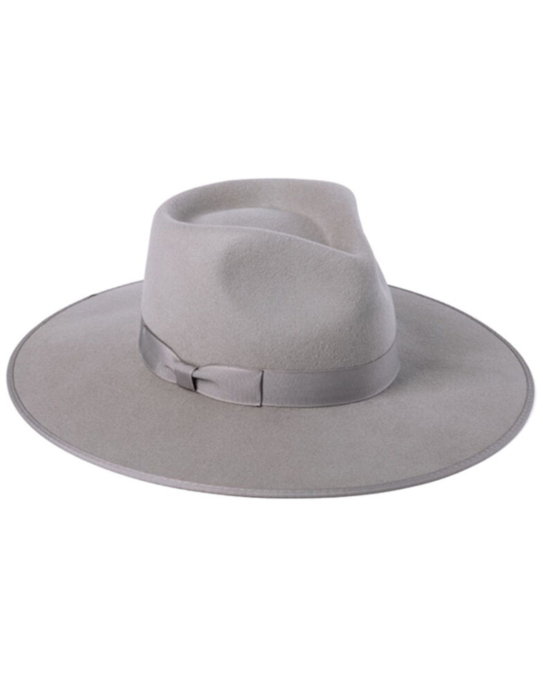 Lack Of Color Women's Stone Rancher Wool Felt Western Fedora Hat , Grey, hi-res