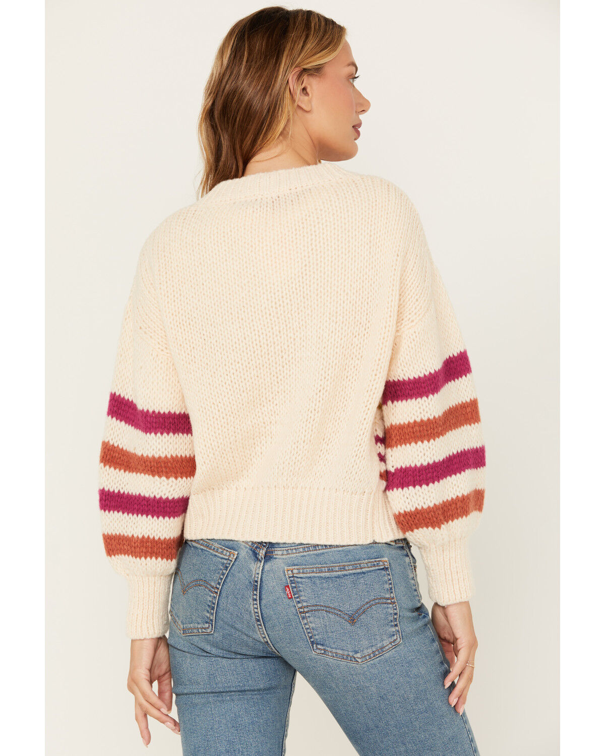 Image #4 - Sadie & Sage Women's Striped Cardigan, Multi, hi-res