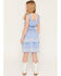 Image #4 - Ash & Violet Girls' Paisley Print Sleeveless Dress, Blue, hi-res