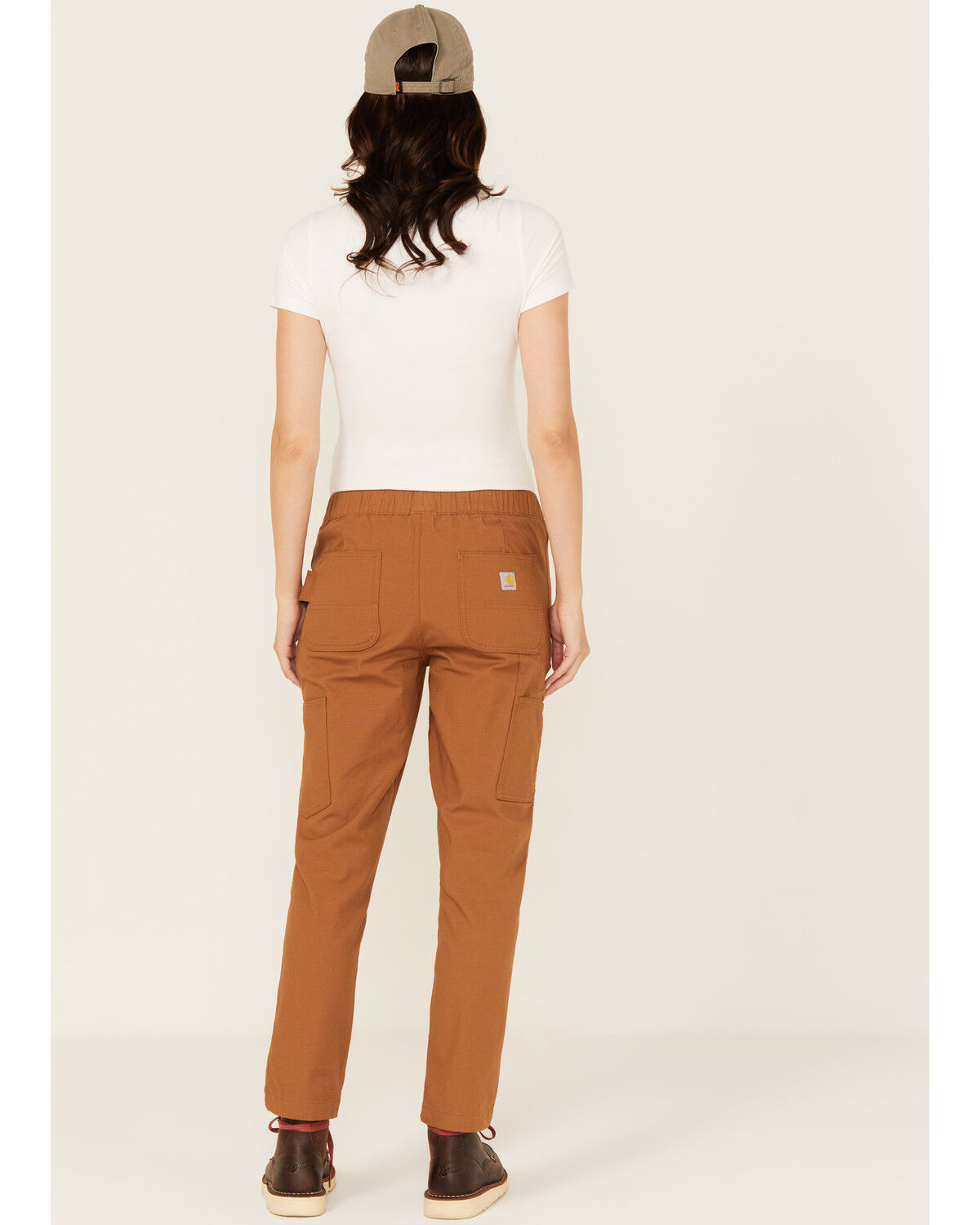 Image #3 - Carhartt Women's Force® Relaxed Fit Ripstop Work Pants, Brown, hi-res