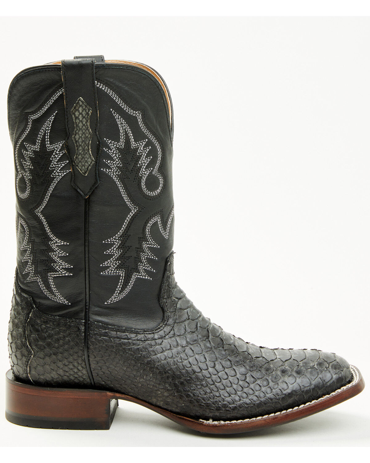 Image #2 - Cody James Men's Exotic Python Western Boots - Broad Square Toe, Grey, hi-res