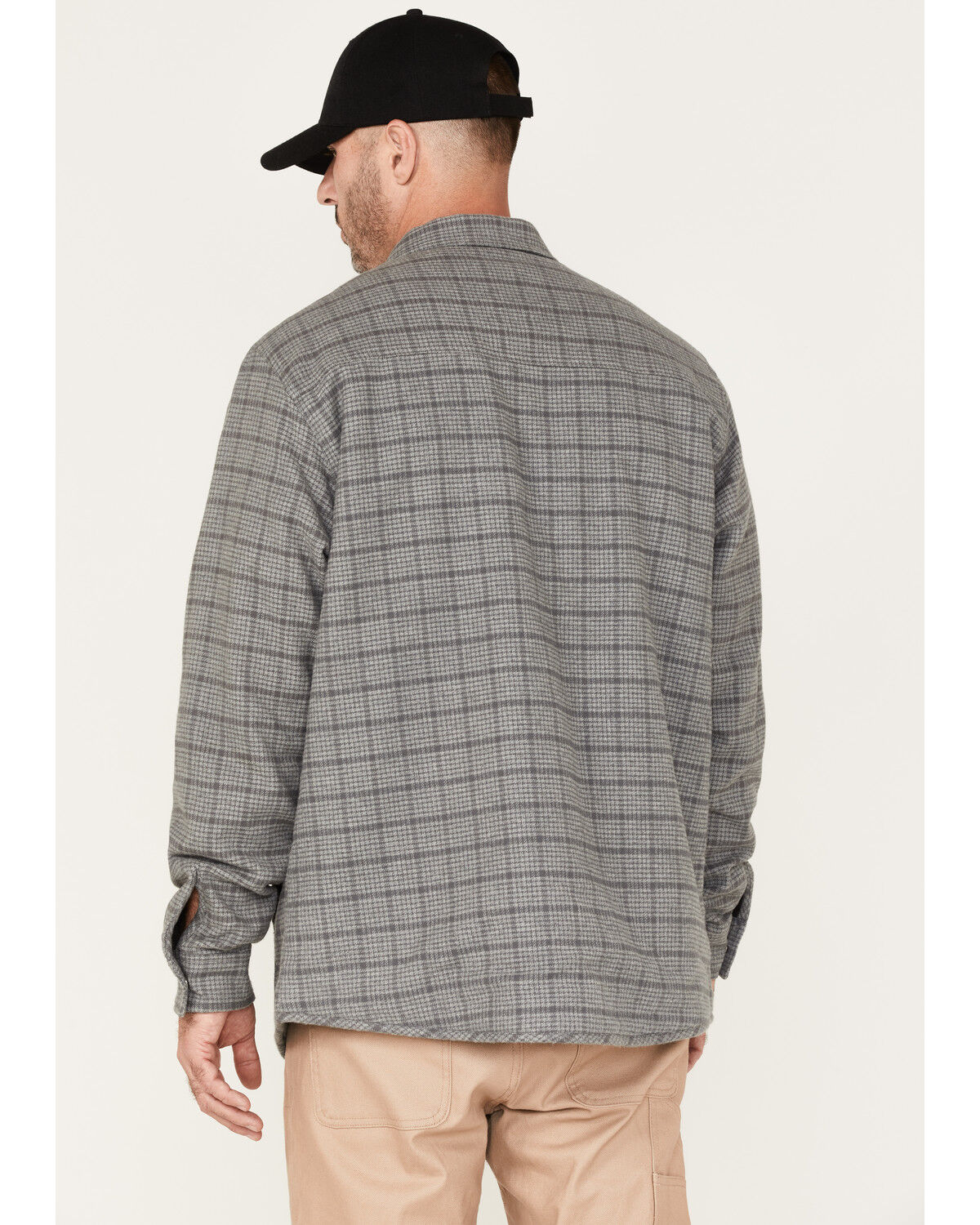 Image #4 - Hawx Men's Sherpa Lined Shirt Jacket, Charcoal, hi-res