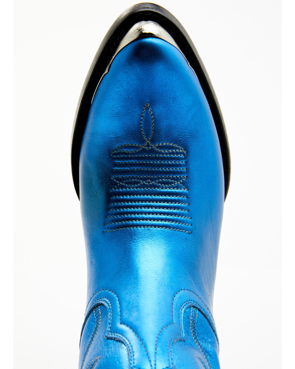 Image #6 - Idyllwind Women's Wheels Metallic Leather Booties - Round Toe, Royal Blue, hi-res