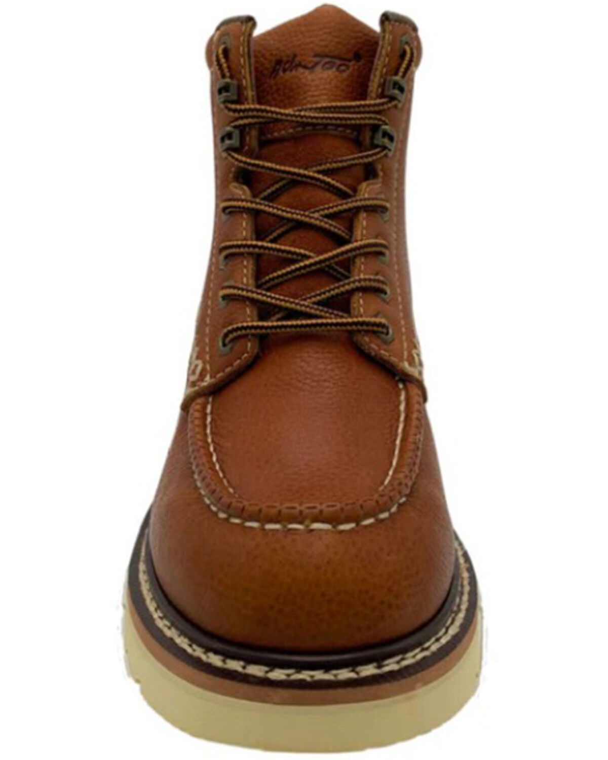 Image #4 - AdTec Men's 6" Apex Slip-Resistant Moc Work Boots - Soft Toe, Brown, hi-res