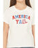 Image #3 - Blended Girls' America Y'all Sequin Short Sleeve Tee, White, hi-res