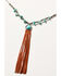 Image #1 - Cowgirl Confetti Women's Stir It Up Beaded Turquoise Tassel Necklace, Brown, hi-res