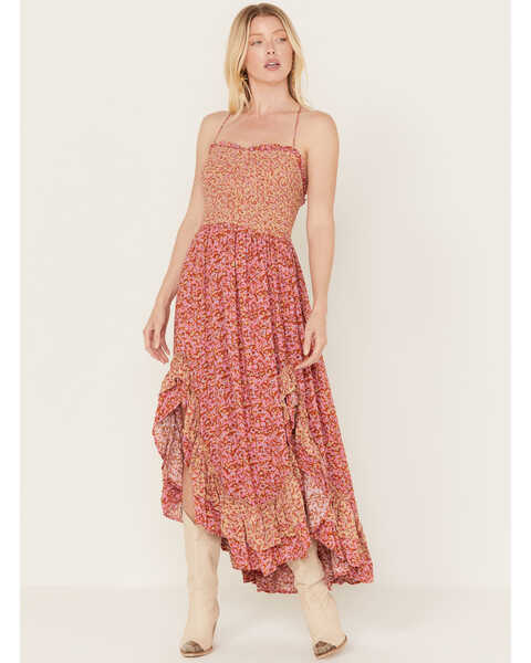 Free People Women's One I Love Floral Maxi Dress, Pink, hi-res