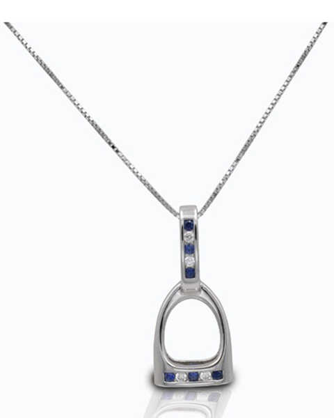 Kelly Herd Women's Sterling Silver Large English Stirrup Necklace , Silver, hi-res