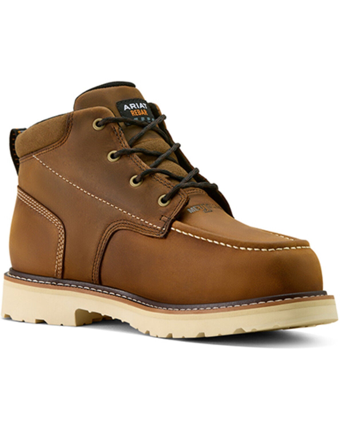 Ariat Men's Rebar Lift Chukka MetGuard Moc Work Boots - Composite Toe, Brown, hi-res