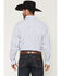 Image #4 - George Strait by Wrangler Stripe Print Long Sleeve Button-Down Stretch Western Shirt - Tall, White, hi-res