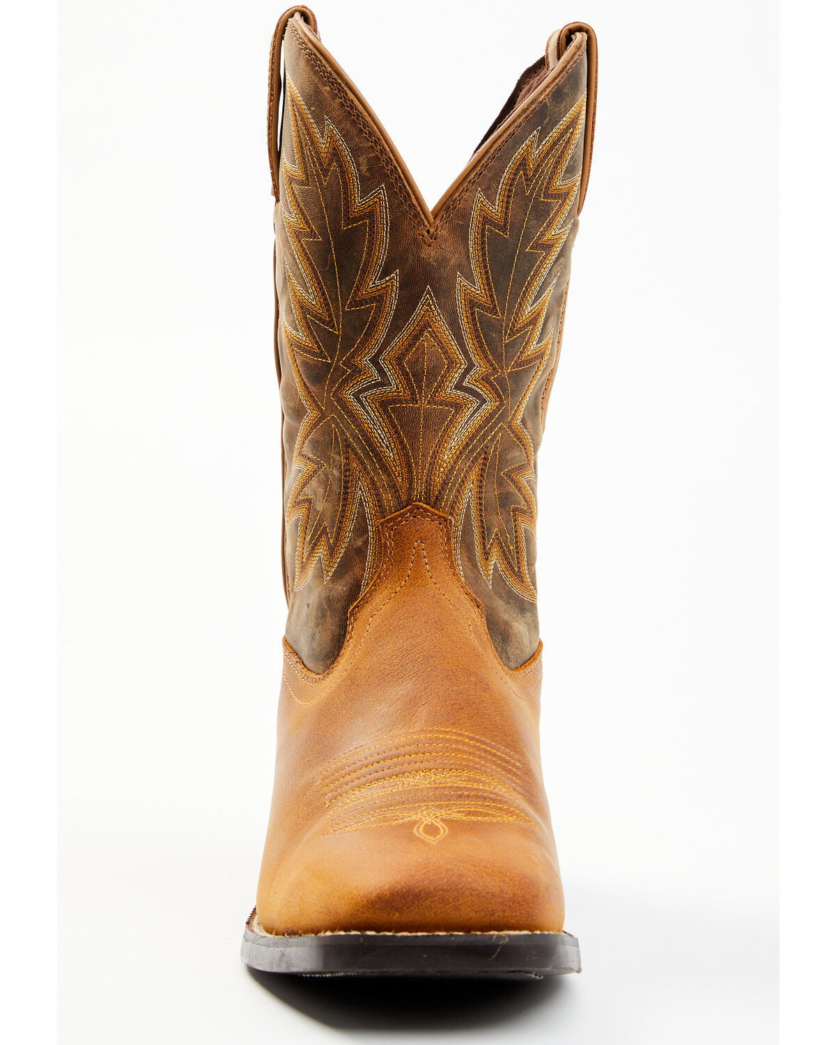 Image #4 - Durango Men's Westward Roughstock Western Boots - Broad Square Toe, Tan, hi-res