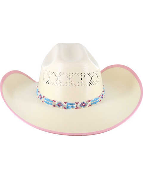 Image #3 - Charlie 1 Horse  Girls' Gracie Straw Cowboy Hat, Natural, hi-res