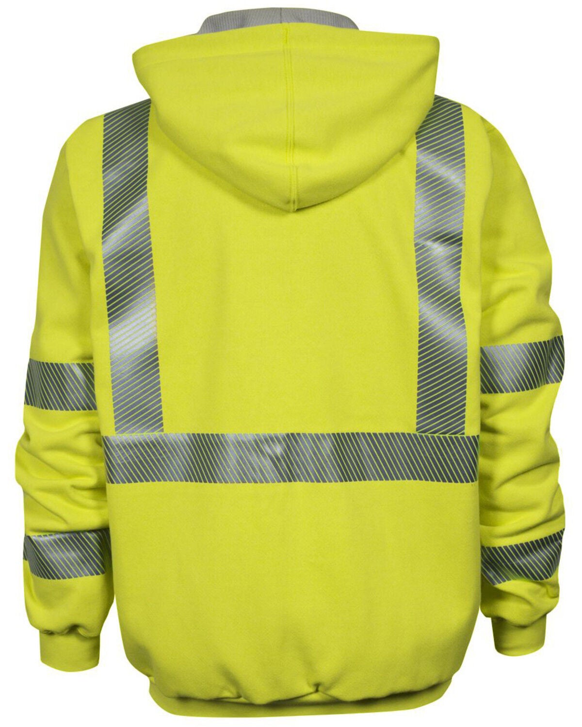 Image #2 - National Safety Apparel Men's 2X-3X FR Vizable Hi-Vis Waffle Weave Zip Front Work Sweatshirt - Tall, , hi-res