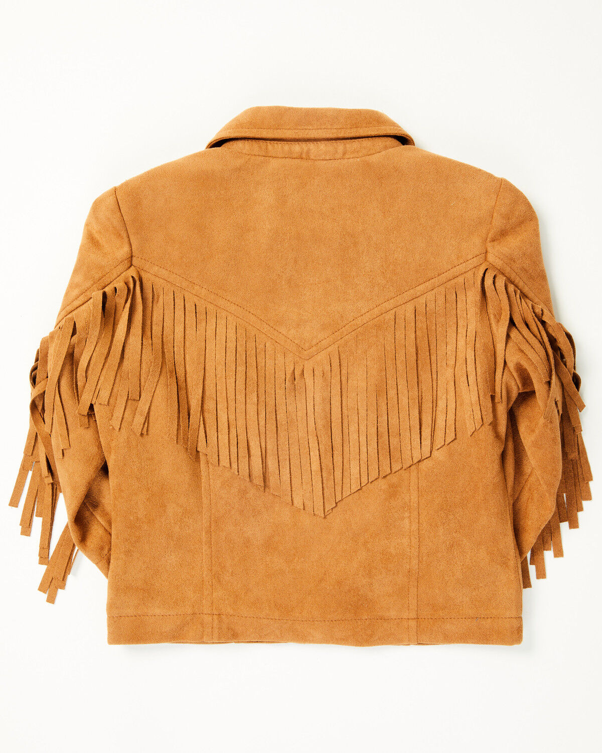 Image #3 - Fonria Toddler Girls' Solid Fringe Jacket, Camel, hi-res