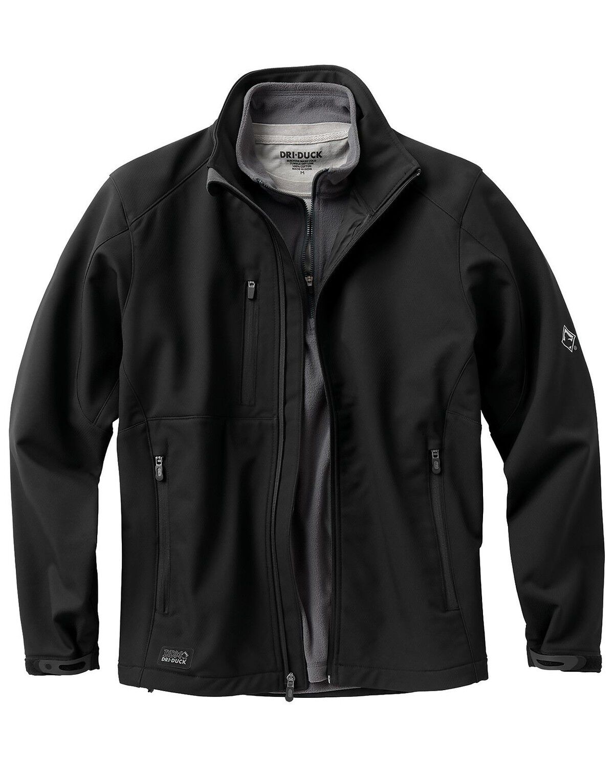 Image #1 - Dri Duck Men's Acceleration Waterproof Softshell Jacket, Black, hi-res