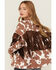 Image #4 - Saints & Hearts Women's Cow Print Tassel Jacket, Brown, hi-res