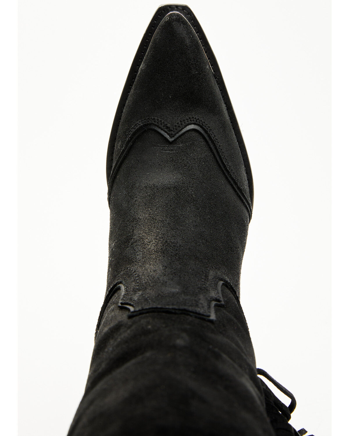 Image #6 - Wonderwest Women's Gloria Embellished Fringe Tall Western Boots - Snip Toe, Black, hi-res