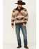 Cotton & Rye Outfitters Men's Brown Southwestern Print Pullover Sweater , Brown, hi-res