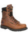 Image #1 - Georgia Boot Men's Giant Revamp Waterproof Work Boots - Soft Toe, Brown, hi-res