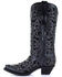Image #3 - Corral Women's Inlay Embroidery Western Boots - Snip Toe, Black, hi-res