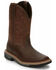 Justin Men's Carbide Western Work Boots - Soft Toe, Brown, hi-res