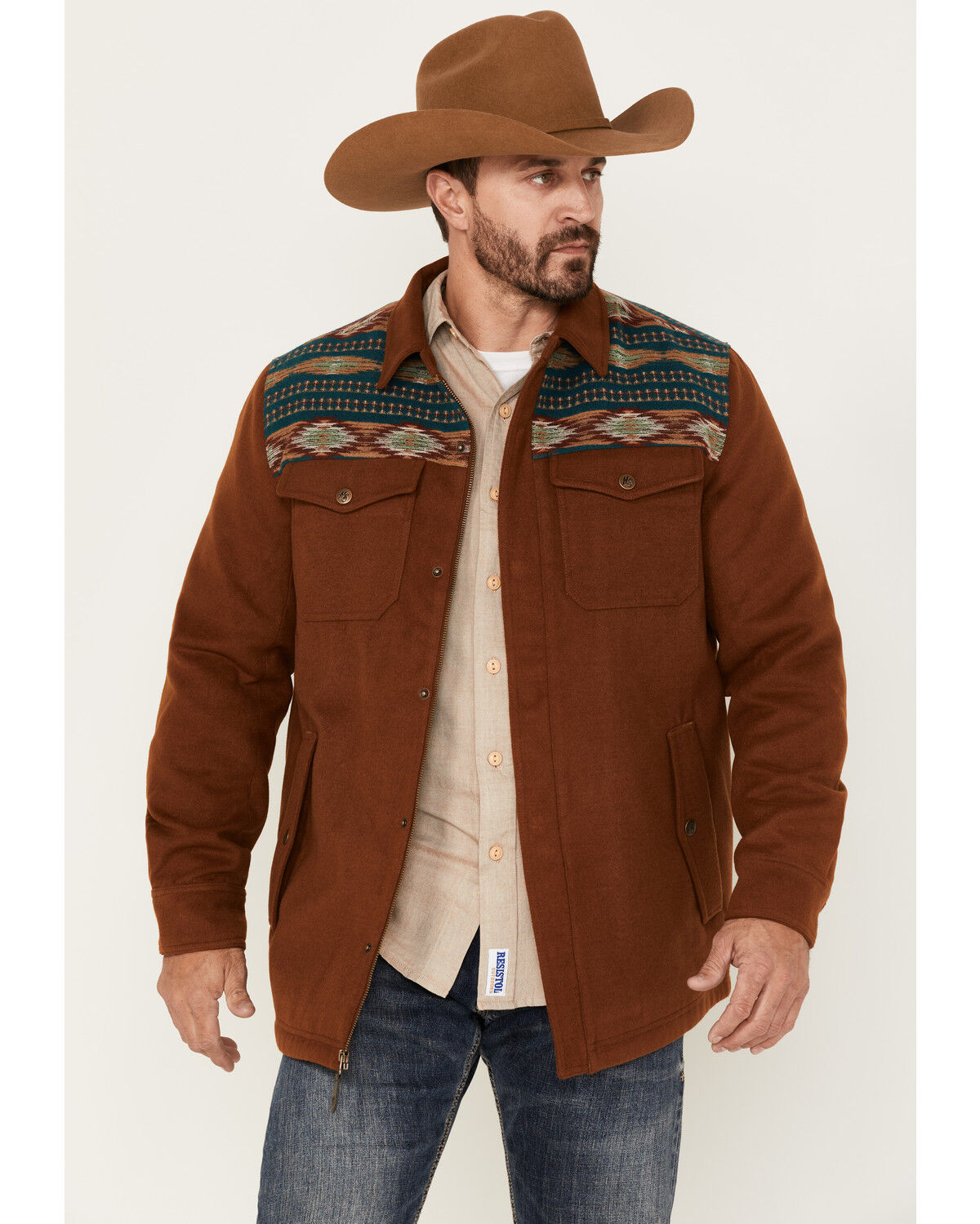 wool shacket men
