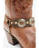 Almax Women's Studded Leather Boot Bracelet, Brown, hi-res